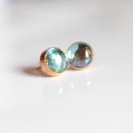 Rainbow Topaz 10mm Gold Studs