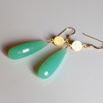Chrysoprase Briolette Drop Earrings Chrysoprase Briolette Drop Earrings