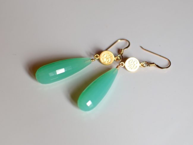 Chrysoprase Briolette Drop Earrings