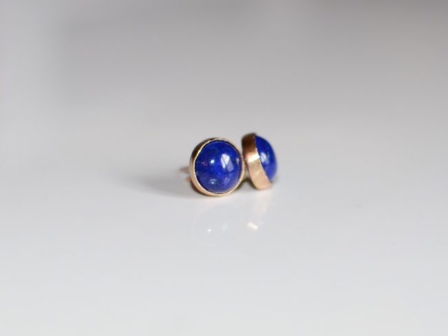 Lapis Lazuli Gold Studs