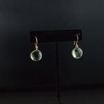 Green Quartz Gold Drop Earrings
