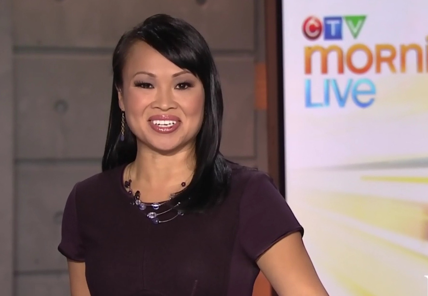 Ann Luu on CTV Morning Live Vancouver with Olive B Earrings