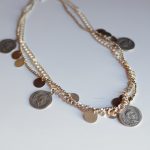 Silver Rope and Coin Necklace