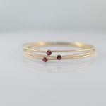 Stackable Garnet Gold Bracelets Stackable Garnet Gold Bracelets