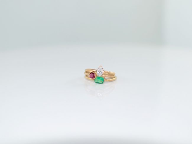 Stackable Emerald Ring