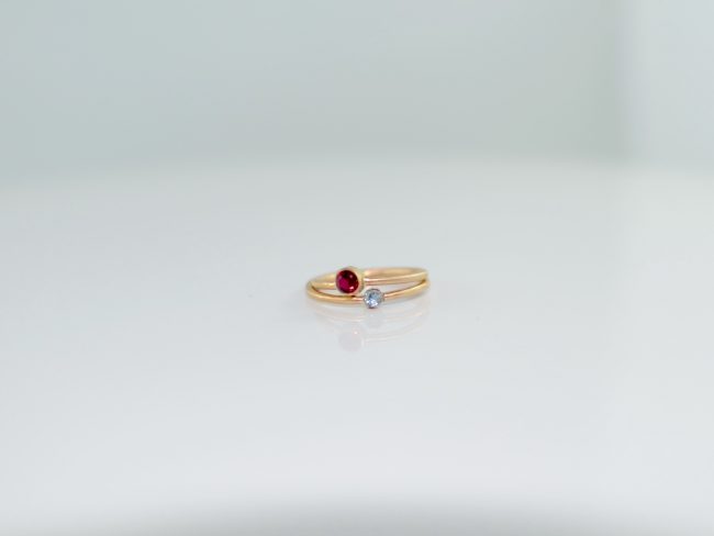 Stackable Garnet Ring