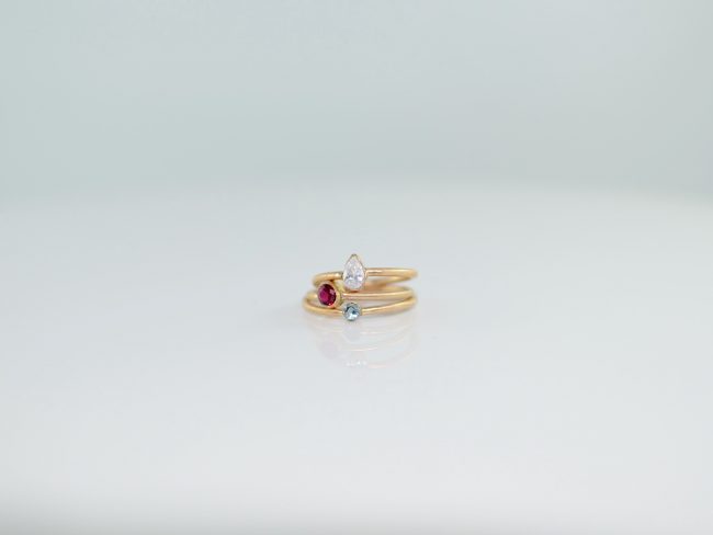 Stackable Garnet Ring