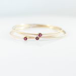 Stackable Garnet Gold Bracelets Stackable Garnet Gold Bracelets