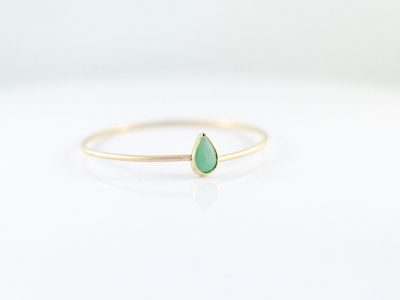 Stackable Chalcedony Tear Drop Bracelet