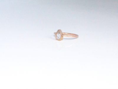 Rose Gold Filled Stackable CZ Teardrop Ring