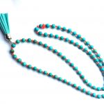 Turquoise Dyed Howlite and Carol Payer Necklace